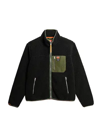 SUPERDRY | Fleecejacke | schwarz