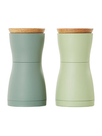 AD HOC | Set de molinillos de sal y pimienta 2 piezas 13cm TWIN Gris claro/oscuro