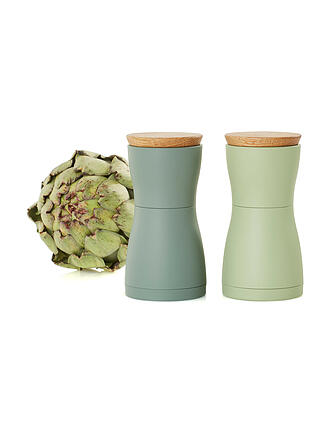 AD HOC | Set de molinillos de sal y pimienta 2 piezas 13cm TWIN Gris claro/oscuro