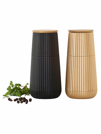 AD HOC | Set de molinillos de sal y pimienta SCAPE 12cm Negro + Oro