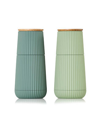 AD HOC | Juego de 2 molinillos de sal y pimienta SCAPE de 12 cm, verde claro y oscuro