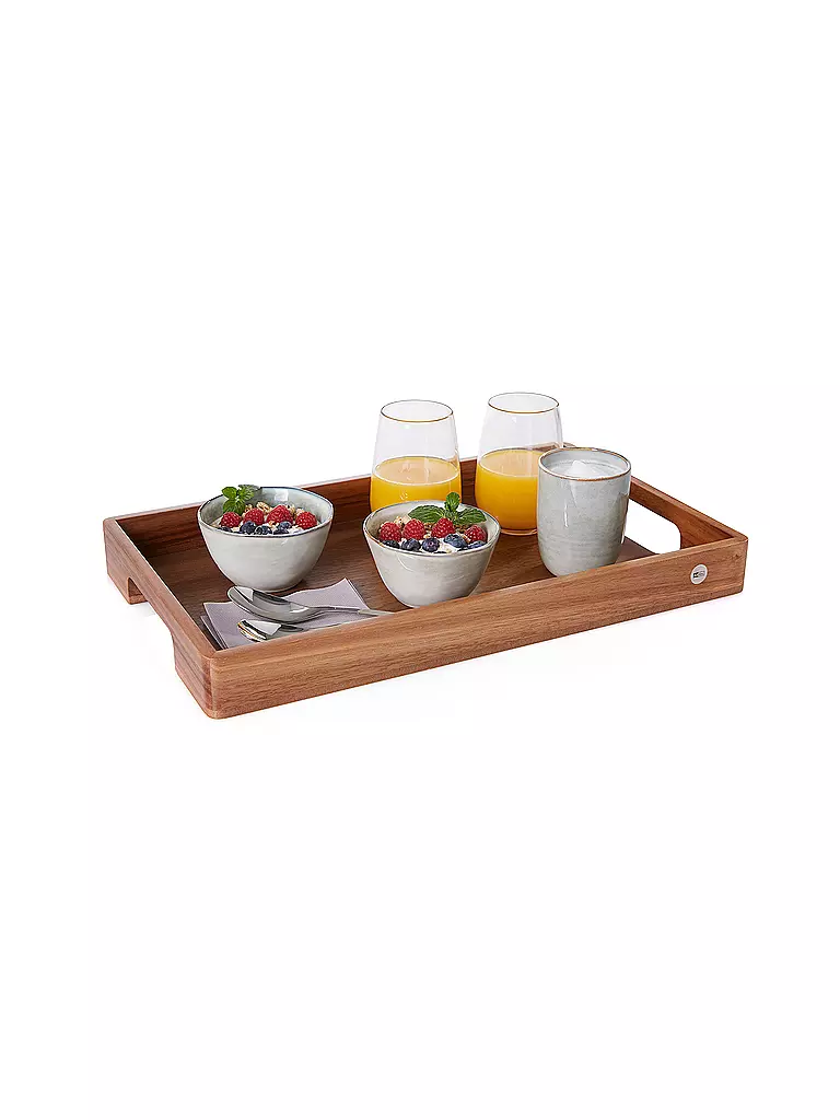 AD HOC | Bandeja de servir SERVE 50x30cm Acacia / Nogal | Marrón