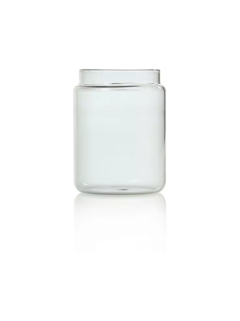 AD HOC | Bote de almacenamiento 800ml PURE JAR Vidrio/Gris/Acacia | Gris claro