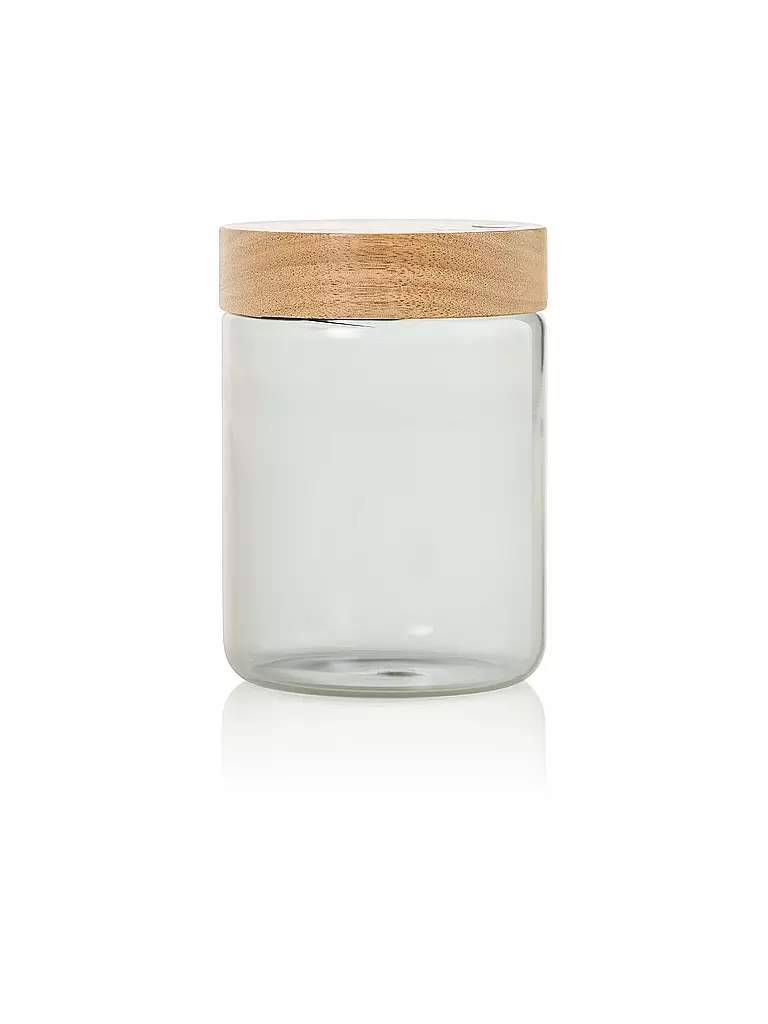 AD HOC | Bote de almacenamiento 800ml PURE JAR Vidrio/Gris/Acacia | 