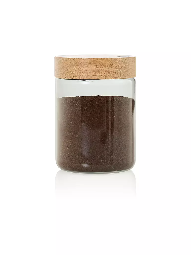 AD HOC | Bote de almacenamiento 800ml PURE JAR Vidrio/Gris/Acacia | 