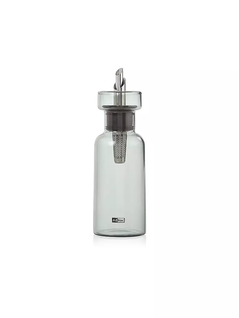 AD HOC | Dispensador de vinagre o aceite AROMA POUR 120ml Gris/Vidrio/Acero inoxidable | Gris claro