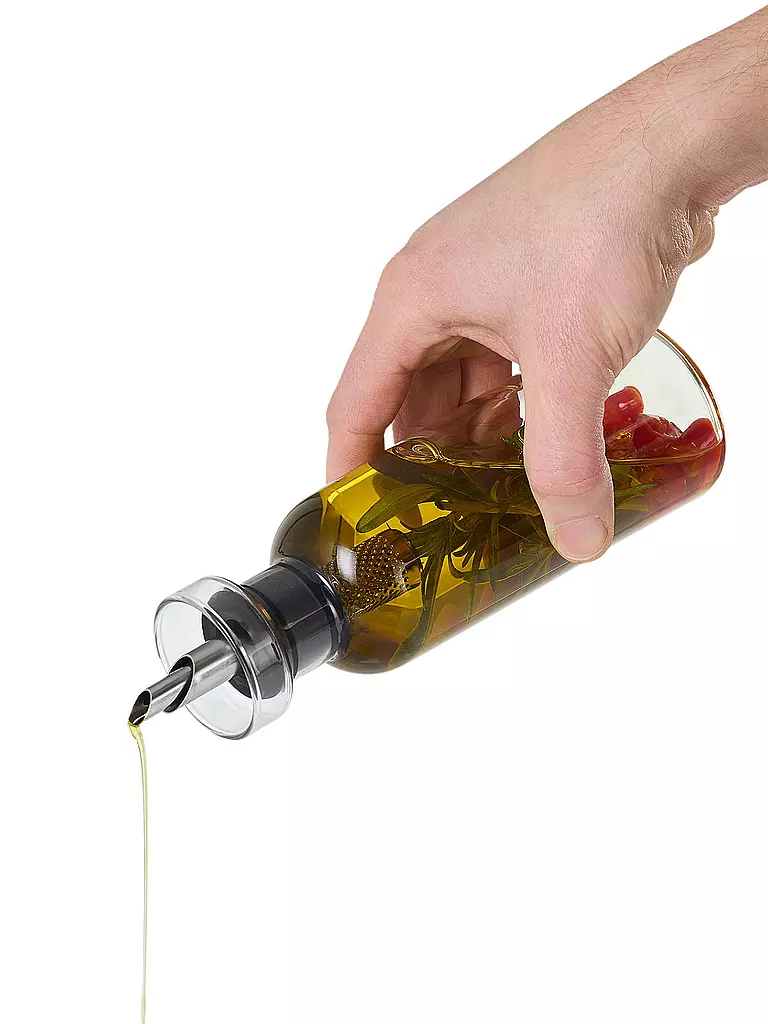 AD HOC | Dispensador de vinagre o aceite AROMA POUR 300ml vidrio / acero inoxidable | 
