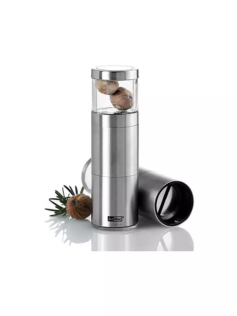 AD HOC | Molinillo de nuez moscada MUSKATINO 12,5cm | Plata