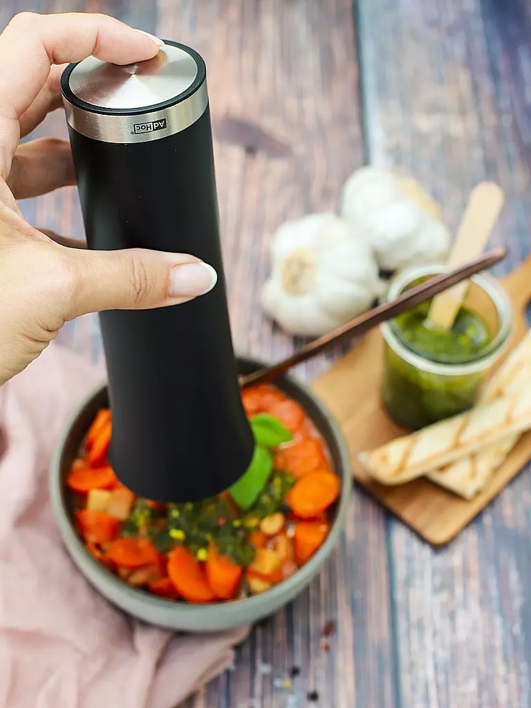 AD HOC | Molinillo eléctrico de sal y pimienta 19cm Negro |