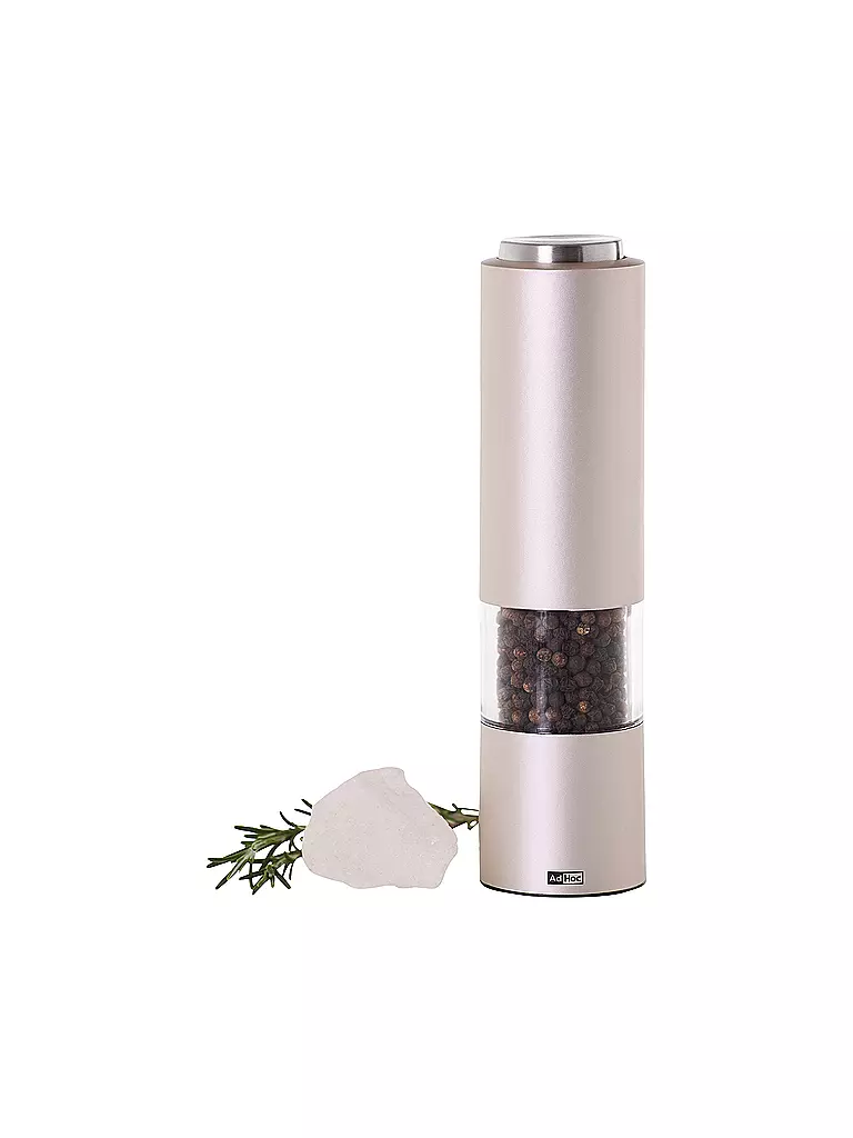 AD HOC | Molino eléctrico de sal o pimienta 21,5 cm gris claro | Gris claro