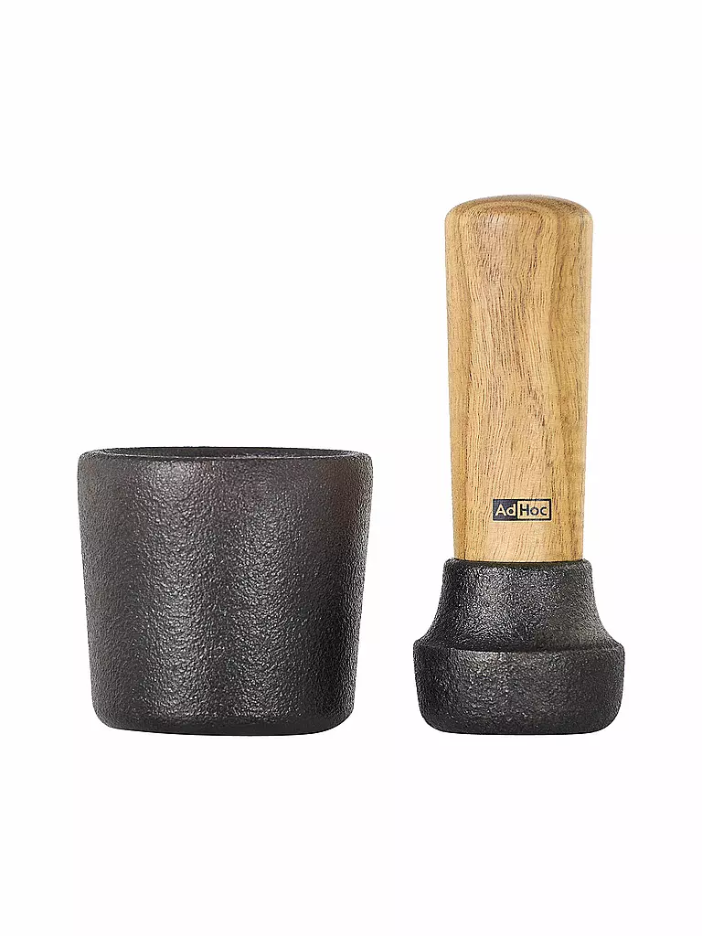 AD HOC | Mortero CAMO.6 4,5cm hierro fundido / acacia | 