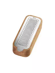 AD HOC | Rallador fino con recipiente de recogida 18cm Acacia Acero inoxidable | Marrón