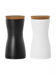 AD HOC | Set de molinillos de sal y pimienta 2 piezas 13cm TWIN Gris claro/oscuro | Blanco