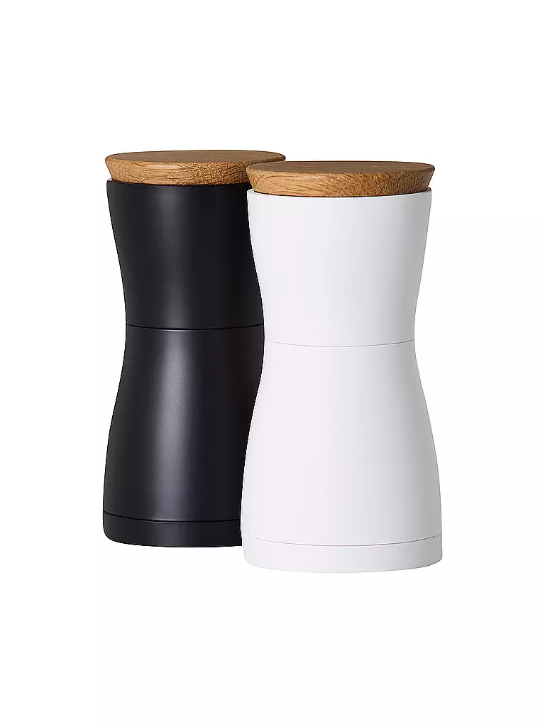 AD HOC | Set de molinillo de sal y pimienta 13,3cm TWIN blanco/negro | 