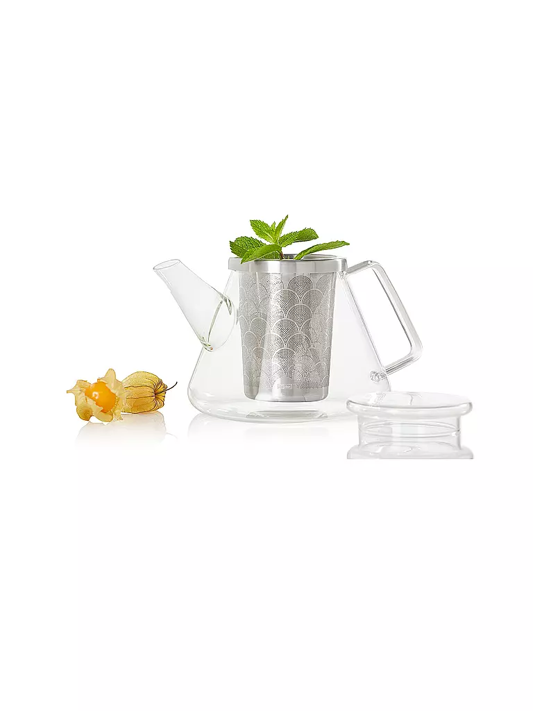 AD HOC | Teekanne Fusion 1L Glas/Edelstahl | 