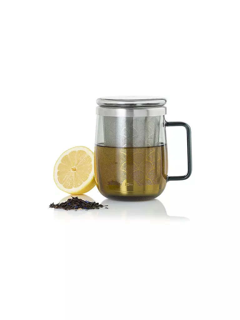 AD HOC | Vaso de té con filtro YUNA 560ml Vidrio / Gris | Gris
