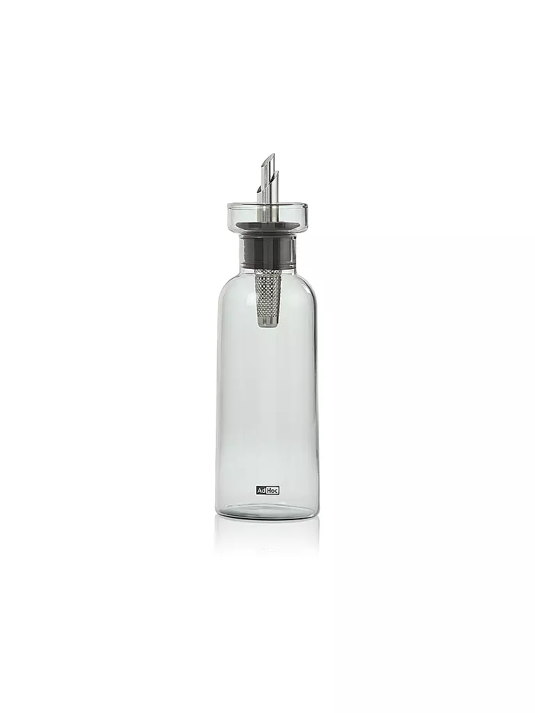 AD HOC | Vinagrera o aceitera AROMA POUR 300ml vidrio / acero inoxidable | Gris claro