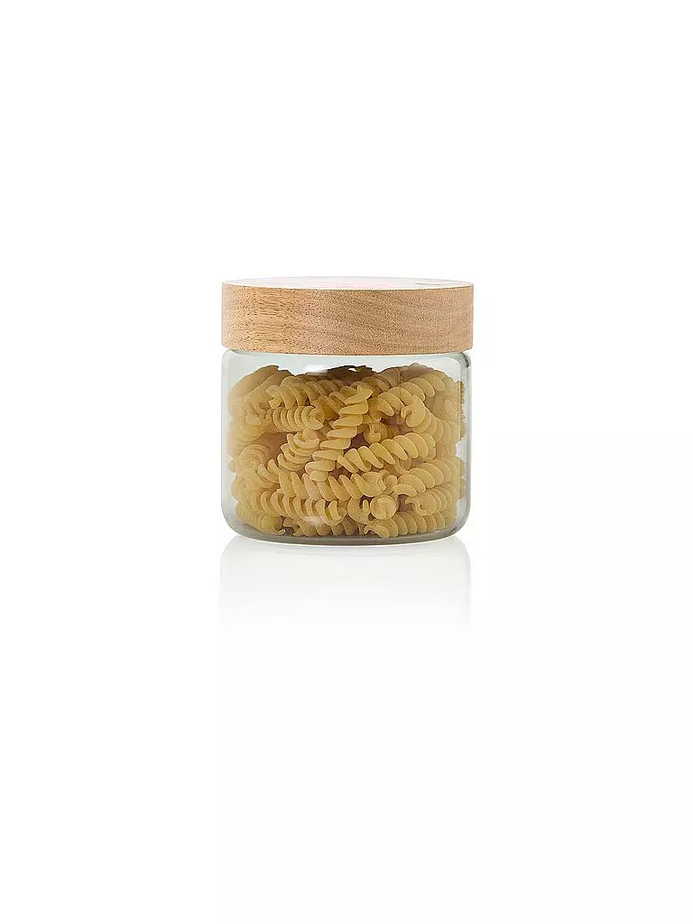 AD HOC | Vorratsdose 500ml PURE JAR Vidrio/Gris/Acacia | 