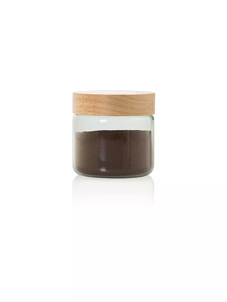 AD HOC | Vorratsdose 500ml PURE JAR Vidrio/Gris/Acacia | 