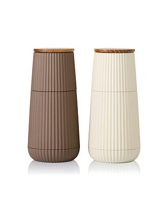 ADHOC | Set de molinillo de sal y pimienta SCAPE 12cm Dark & Light Beige