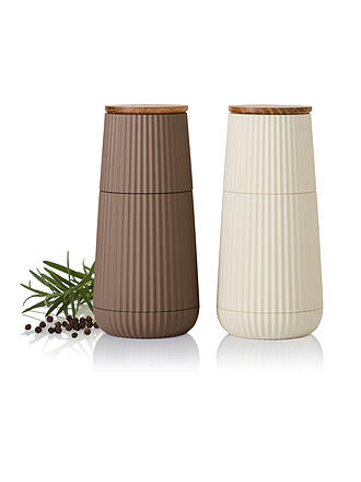 ADHOC | Set de molinillo de sal y pimienta SCAPE 12cm Dark & Light Beige