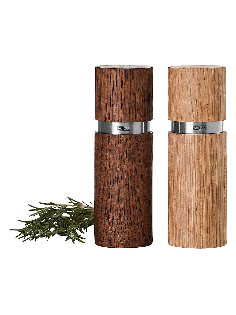 Set de molinillo de sal y pimienta TEXTURA 2 piezas 15 cm marrón