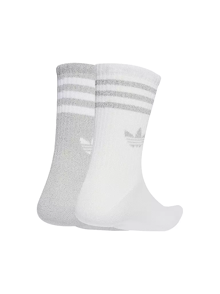 ADIDAS ORIGINALS | Calcetines 3S GLITTER CR 2 Paquete de 2 blanco | Plata