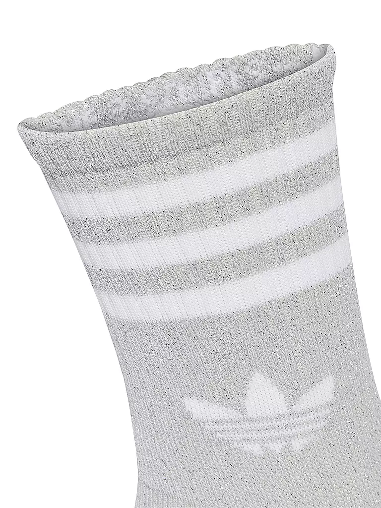 ADIDAS ORIGINALS | Calcetines 3S GLITTER CR 2 Paquete de 2 blanco | Plata