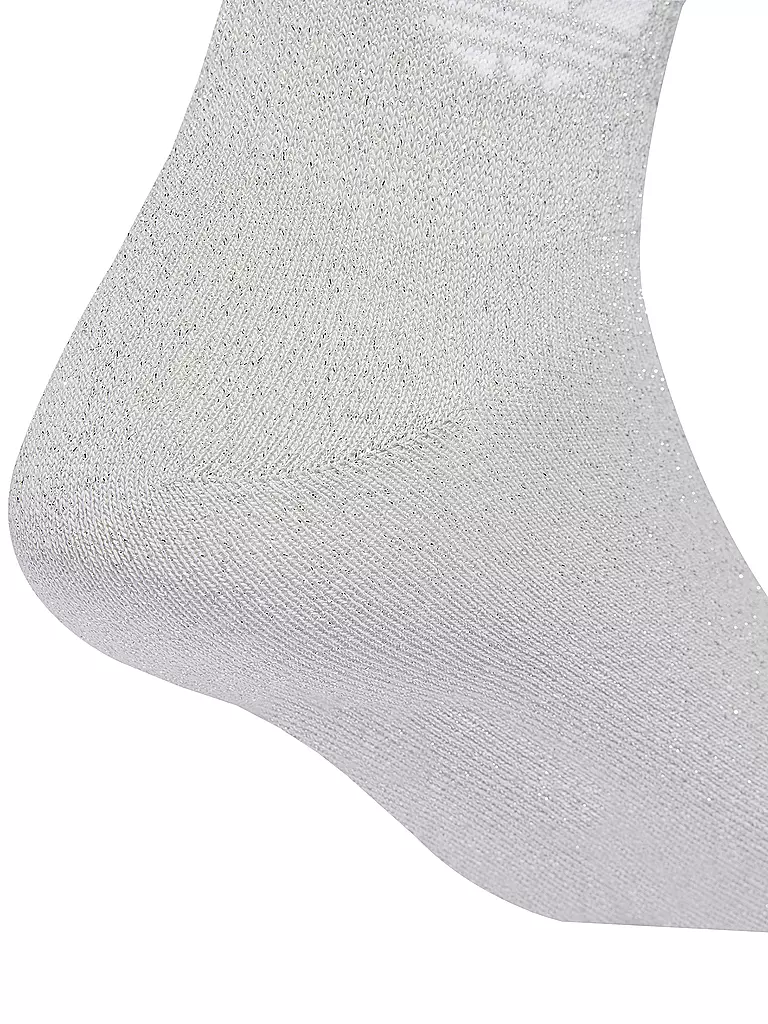 ADIDAS ORIGINALS | Calcetines 3S GLITTER CR 2 Paquete de 2 blanco | Plata
