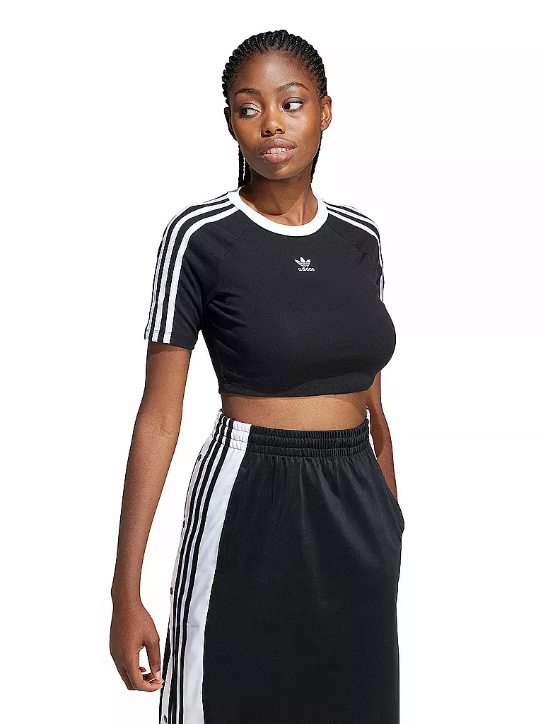 ADIDAS ORIGINALS | Camiseta corta con ajuste ceñido 3 S BABY TEE | Negro
