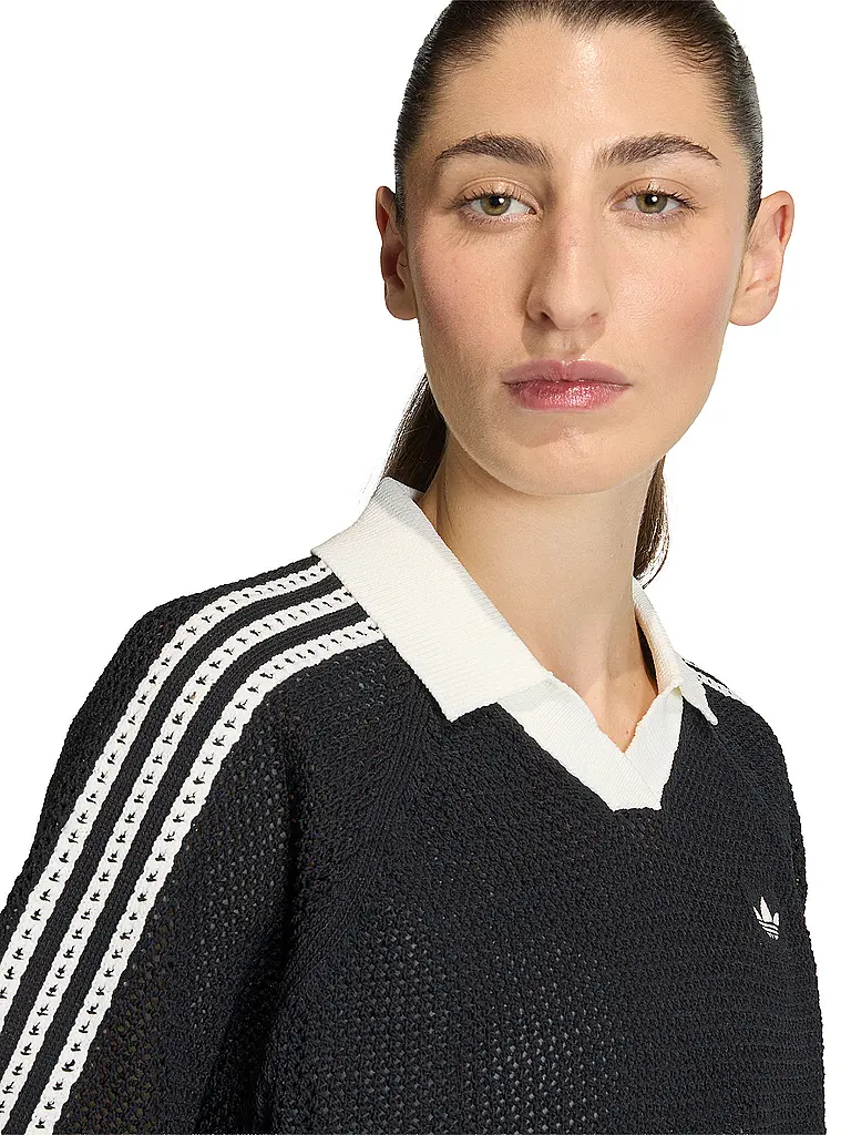 ADIDAS ORIGINALS | Poloshirt CROCHET

Marke: ADIDAS ORIGINALS
Farbe: schwarz
Kategorien: Moda, Damen

Ärmellänge: Kurzarm
Ausschnitt: V-Ausschnitt
Material: Polyester / Polyamid
Kragenform: Polokragen
Musterung: Unifarben, Streifen
Passform (Oberbekleidung): Locker
Detail | 