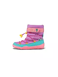 AFFENZAHN | Kinder Barfußschuhe - Stiefel SNOWY Flamingo | Lila