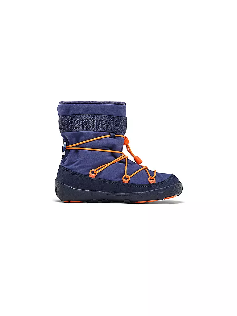 AFFENZAHN | Botas de invierno para niños VEGAN SNOWY Elefante | dunkelblau