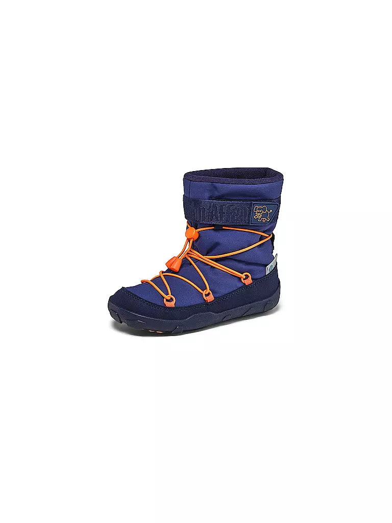 AFFENZAHN | Botas de invierno para niños VEGAN SNOWY Elefante | dunkelblau