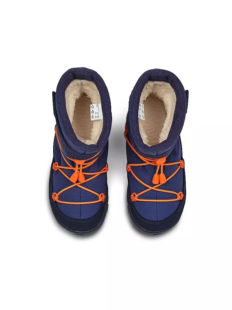 AFFENZAHN | Botas de invierno para niños VEGAN SNOWY Elefante | dunkelblau