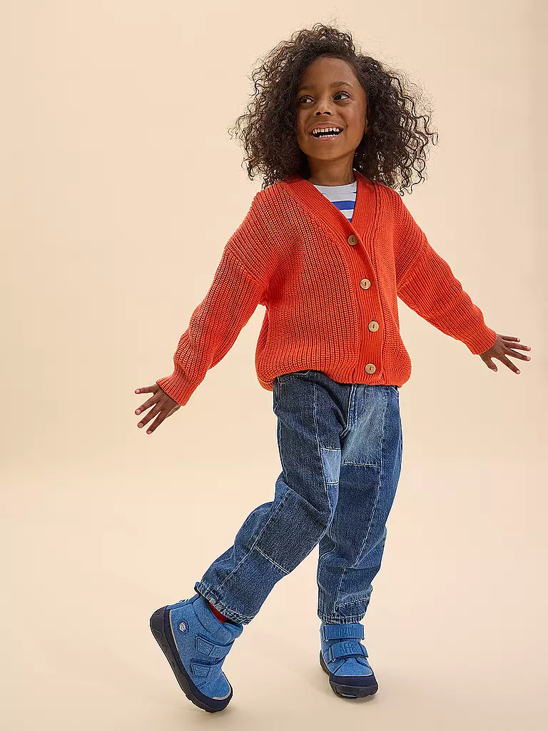 AFFENZAHN | Botas de invierno para niños WOLLE COMFY Elefante | blau
