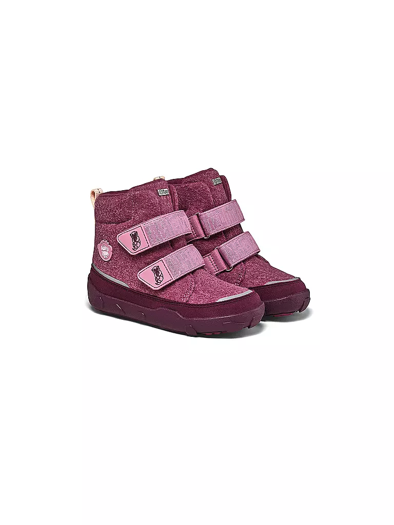 AFFENZAHN | Botas infantiles de LANA COMFY Nutria | Rojo oscuro