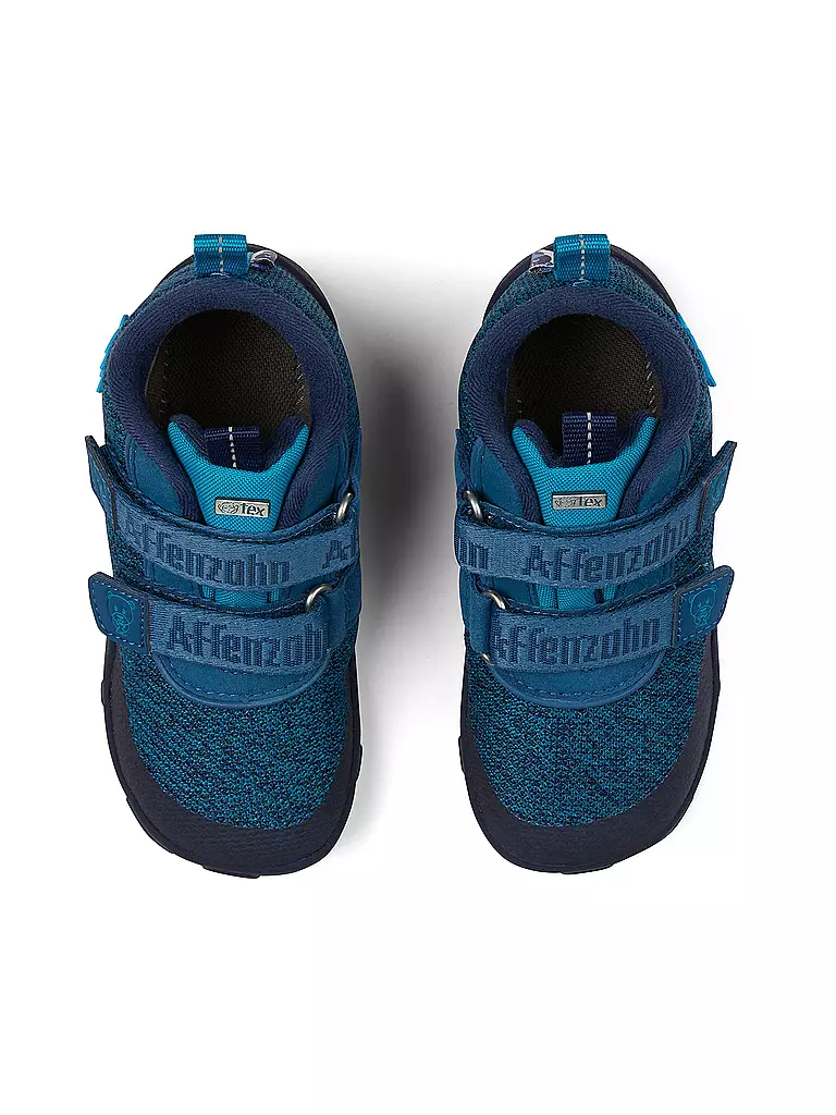 AFFENZAHN | Kinder Barfußschuhe - Übergangsschuh KNIT HAPPY Bär | Azul oscuro