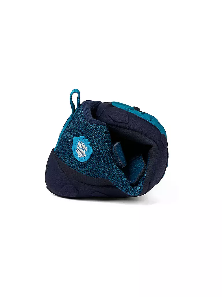 AFFENZAHN | Kinder Barfußschuhe - Übergangsschuh KNIT HAPPY Bär | Azul oscuro