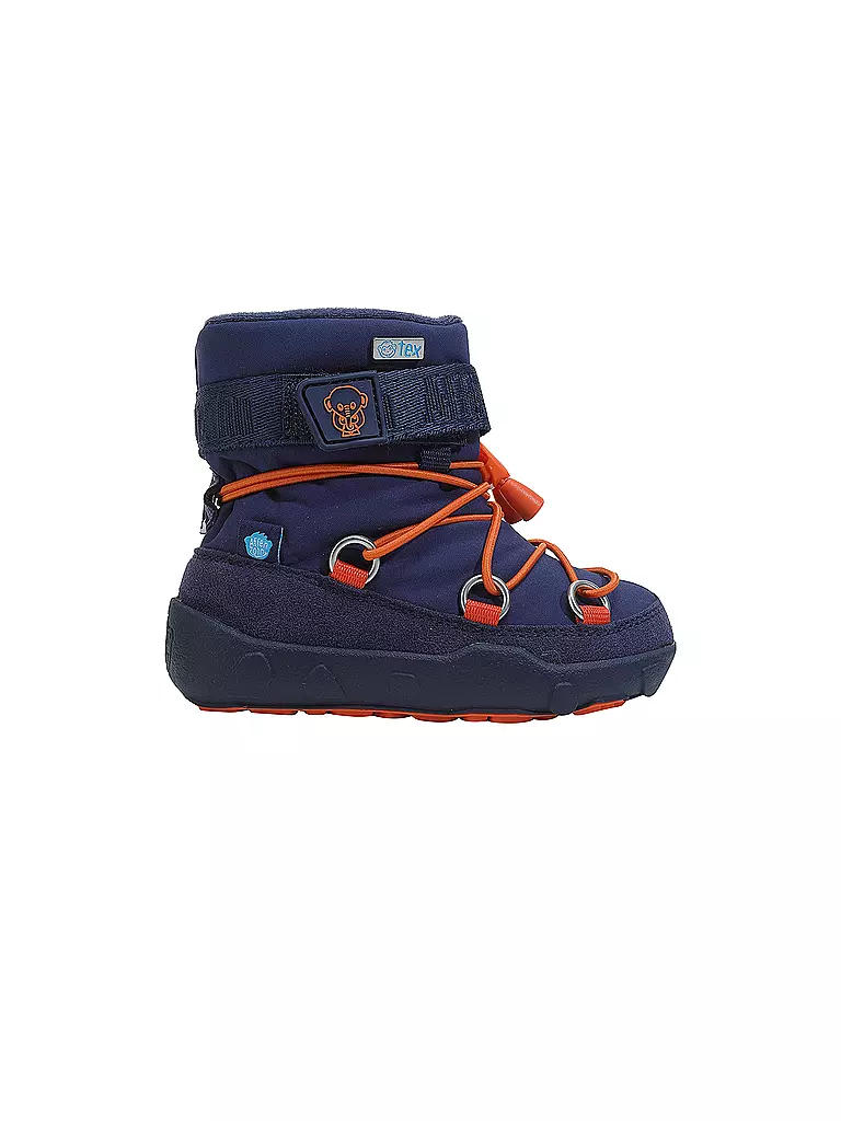 AFFENZAHN | Kinder Barfußschuhe -  Stiefel SNOWY ELEFANT | Azul