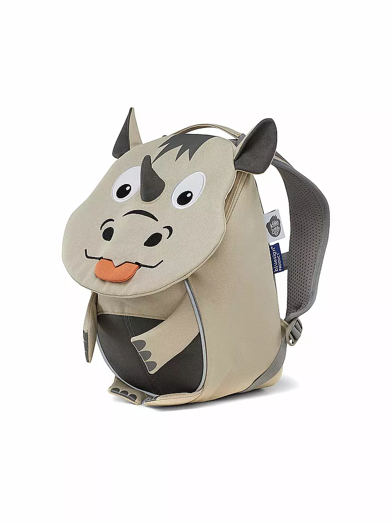 AFFENZAHN | Kinder Rucksack Kleine Freunde - Nashorn | Gris