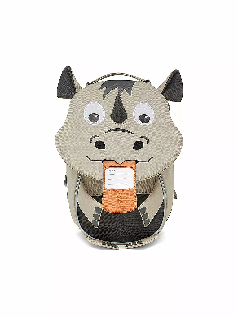 AFFENZAHN | Kinder Rucksack Kleine Freunde - Nashorn | Gris