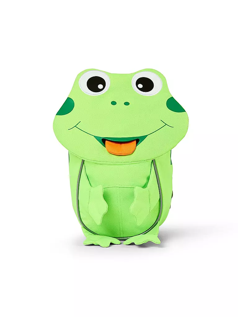 AFFENZAHN | Kinder Rucksack Kleine Freunde Neon - Frosch | Verde