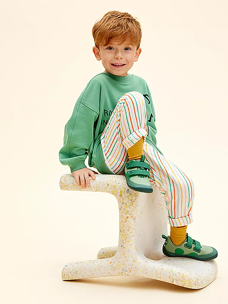AFFENZAHN | Zapatillas deportivas descalzas para niños COTTON LUCKY Frosch | Verde