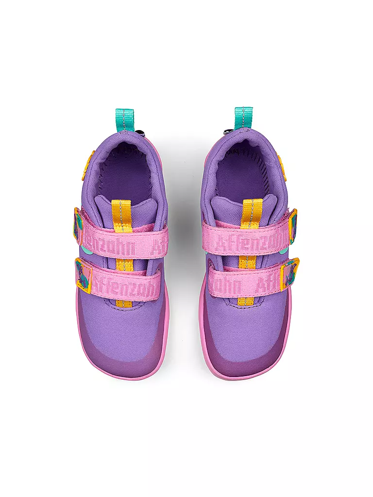 AFFENZAHN | Zapatillas deportivas descalzas para niños COTTON LUCKY Tucán creativo | Lila