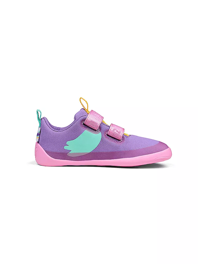 AFFENZAHN | Zapatillas deportivas descalzas para niños COTTON LUCKY Tucán creativo | Lila