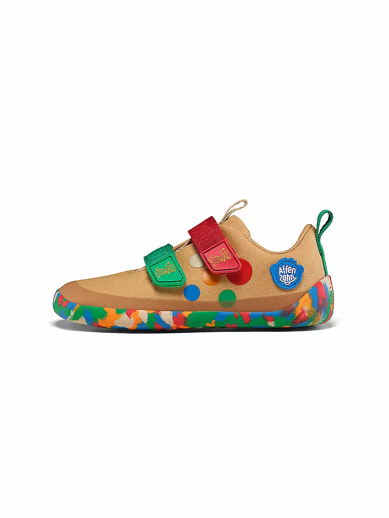 AFFENZAHN | Zapatillas deportivas descalzas para niños COTTON LUCKY | Beige