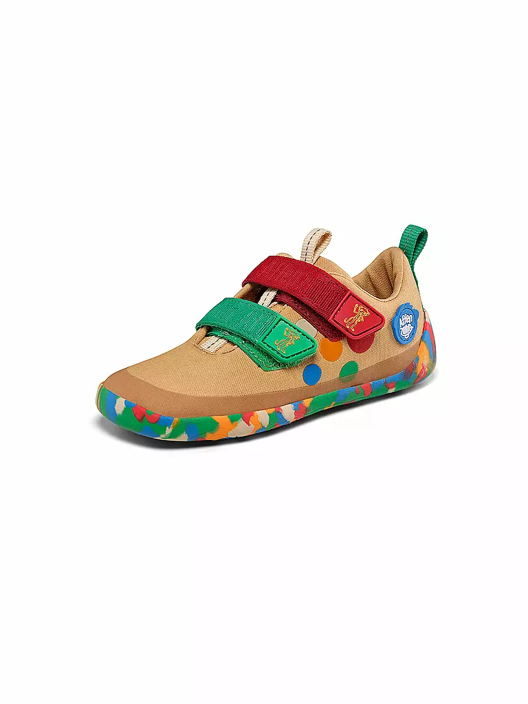 AFFENZAHN | Zapatillas deportivas descalzas para niños COTTON LUCKY | Beige