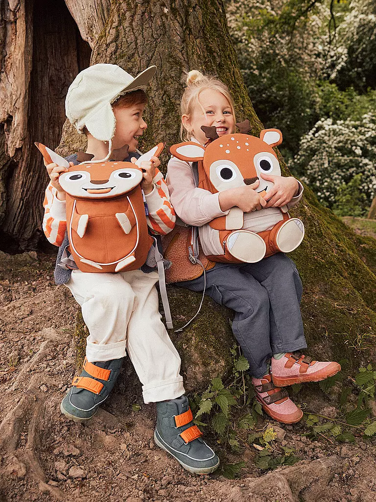 AFFENZAHN | Zapatos descalzos para niños - Zapatos de transición KNIT HAPPY Ciervo | hellbraun