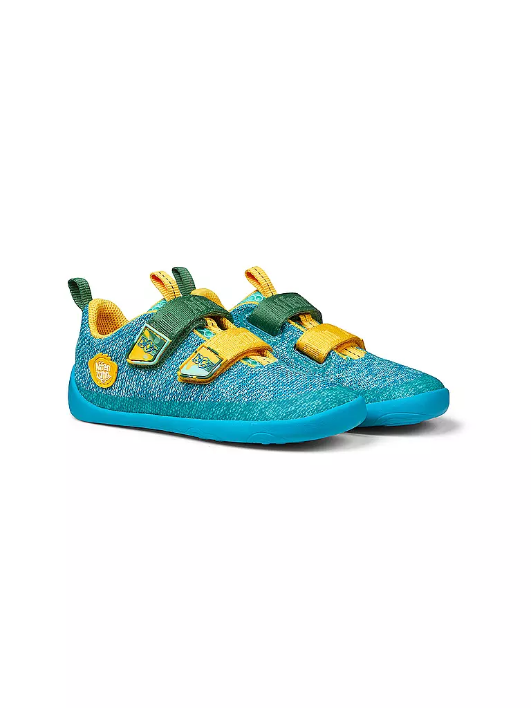 AFFENZAHN | Zapatos descalzos para niños KNIT HAPPY Bär | Turquesa